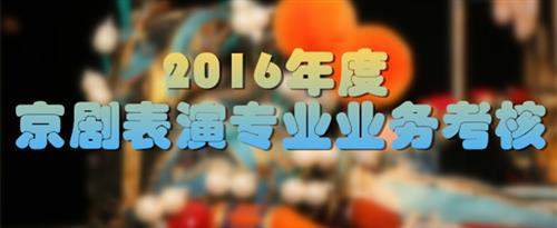 黑逼被擦国家京剧院2016年度京剧表演专业业务考...